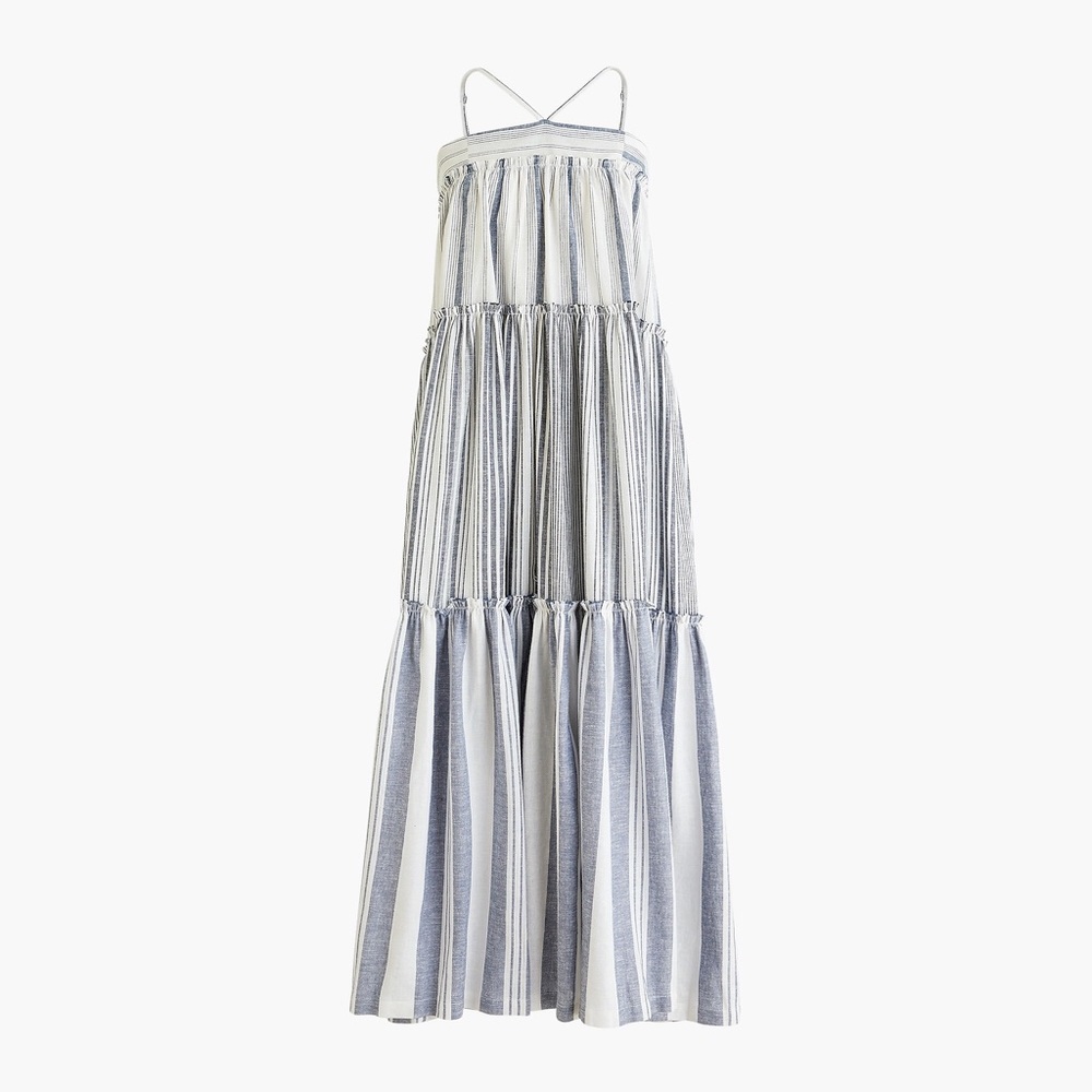 J. Crew Chambray cover-up dress in stripe — XXS